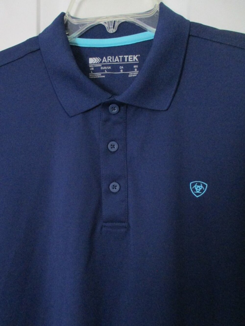 Ariat Mens S/S Blue Polo Shirt NWOT - Size Large